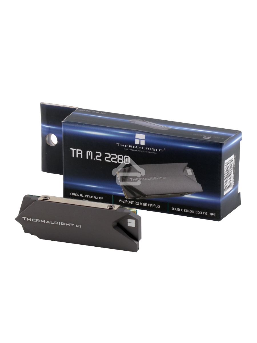 Радиатор для M.2 SSD Thermalright 2280, 75x23х12 мм, серый (002189)