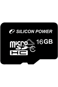 Флеш карта microSD 16Gb Class10 Silicon Power SP016GBSTH010V10 