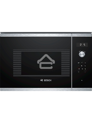 Микроволновая печь встраиваемая Bosch BFL524MS0 нержавеющая сталь, 20 л, 800 Вт, переключатели - поворотный механизм/сенсор