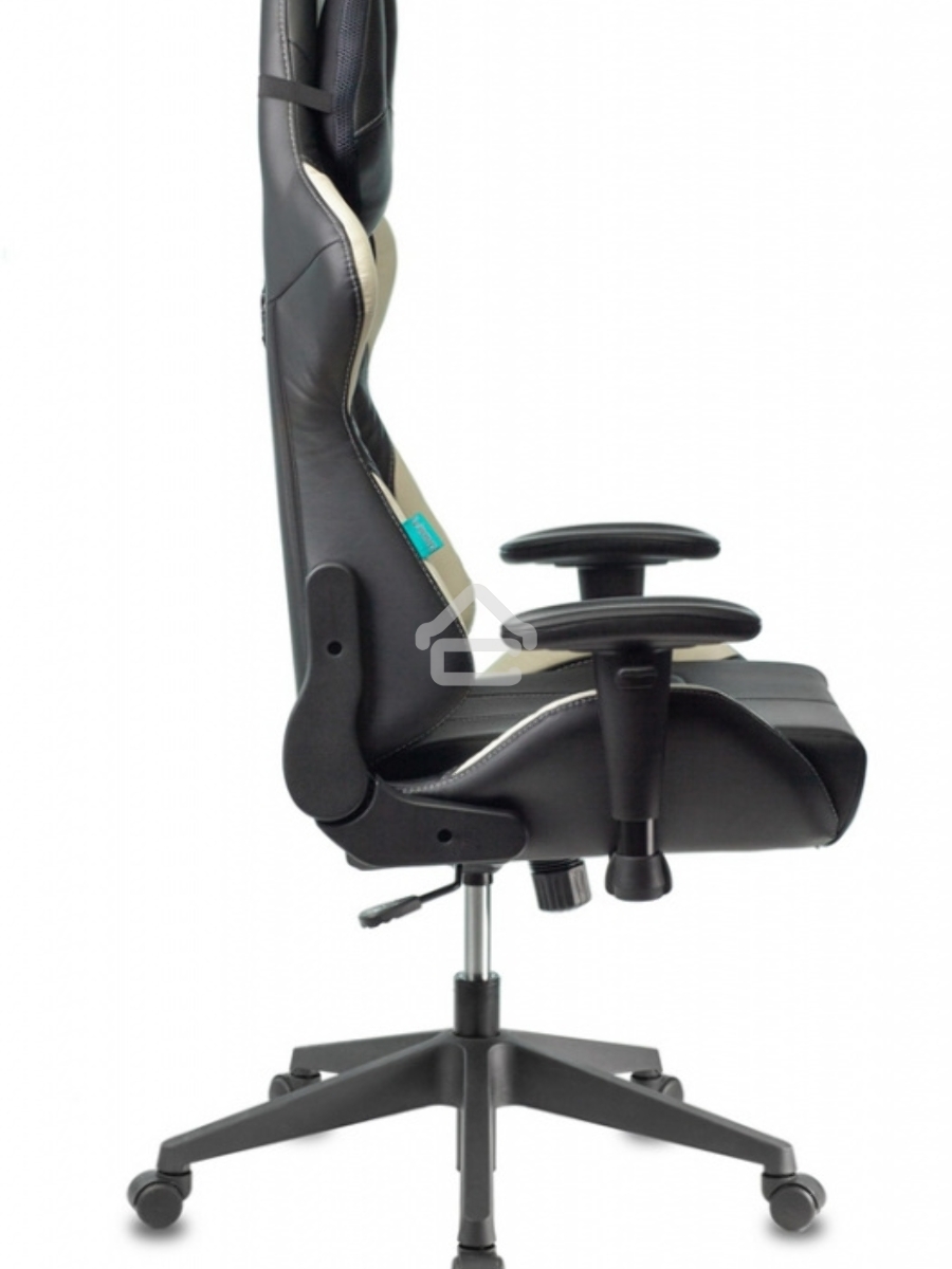 Кресло игровое Бюрократ VIKING 5 AERO WHITE черный/белый искусственная кожа