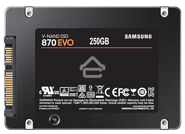Накопитель SSD Samsung 870 EVO, 250Gb, SATA III, 2.5