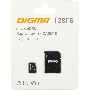 Флеш карта microSDXC 128Gb Class10 Digma CARD10 + adapter