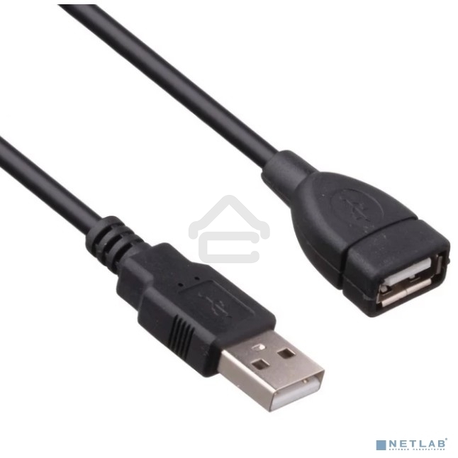 Удлинитель USB 2.0 ExeGate EX-CCF-USB2-AMAF-3.0F (Am/Af, позолоченные контакты, ферритовые кольца, 3м)