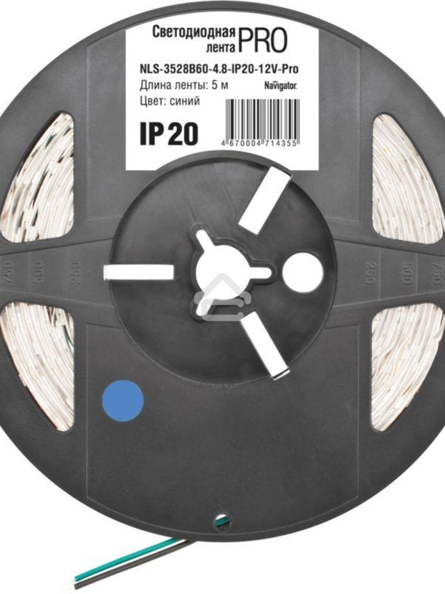 Лента светодиодная 71 435 NLS-3528B60-4.8-IP20-12В-Pro R5 4.8Вт/м (уп.5м) Navigator 71435