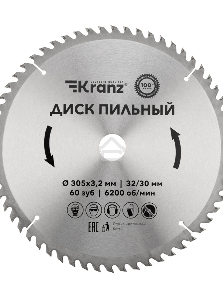 Диск пильный 305 мм х 60 зуб х 32/30 мм Kranz