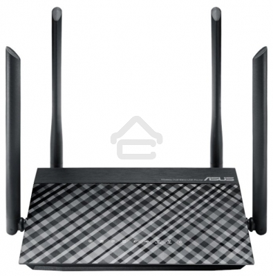 Маршрутизатор беспроводной Asus RT-AC1200 10/100BASE-TX черный (Dual Band)