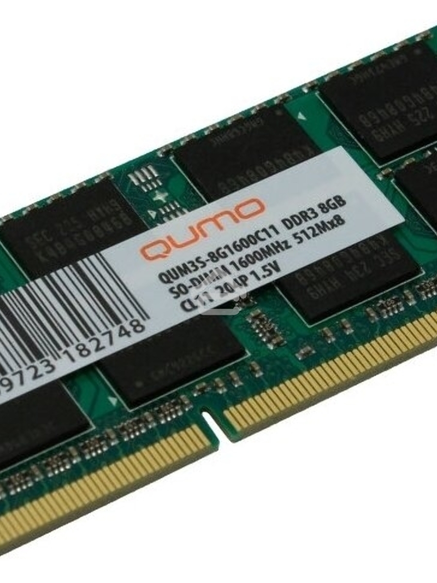 Оперативная память QUMO, DDR3, 8GB (1x8GB), 1600MHz, CL11, SO-DIMM