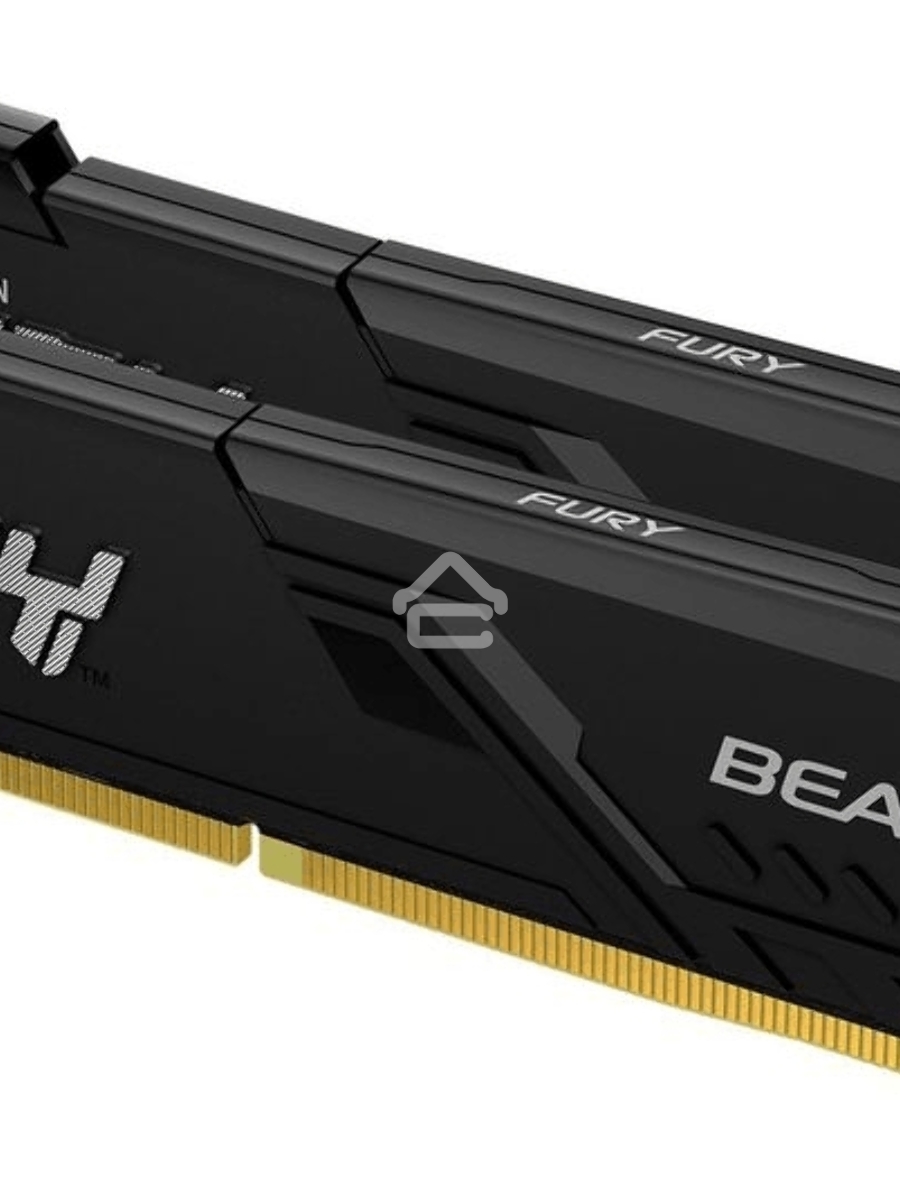 Оперативная память Kingston Fury Beast, DDR4, 64GB (2x32GB), 3200MHz, CL16, DIMM, чёрный
