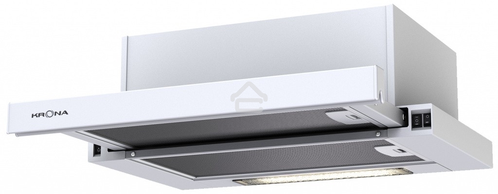 Вытяжка телескопическая KRONA Kamilla 500 белый, 50 см, 449 куб. м/ч, 46 дБ