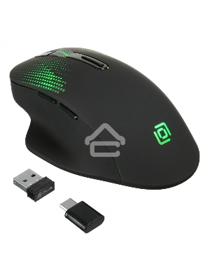 Мышь беспроводная Oklick 636LWC черный, 2400 dpi, радиоканал, USB/USB-C, кнопки - 6