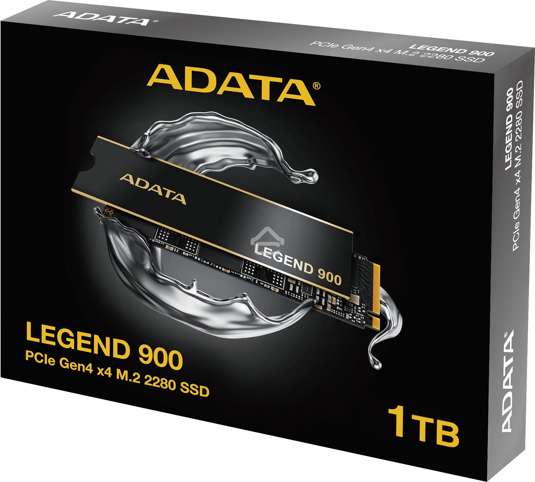 Накопитель SSD ADATA LEGEND 900, 1Tb, PCIe 4.0 x4, M.2 2280, NVMe, R/W 7000/4700, с радиатором