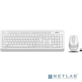 Клавиатура + мышь A4 Fstyler FG1010 клав:белый/серый мышь:белый/серый USB беспроводная Multimedia