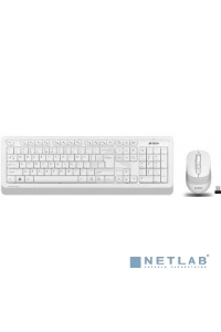 Клавиатура + мышь A4 Fstyler FG1010 клав:белый/серый мышь:белый/серый USB беспроводная Multimedia