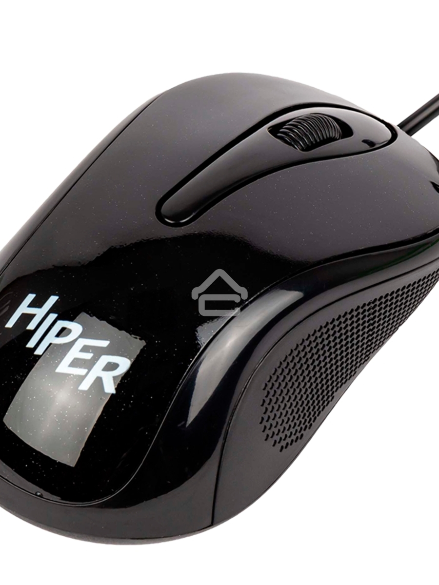 Мышь проводная HIPER HOM-031 черный, 1000 dpi, USB, кнопки - 3