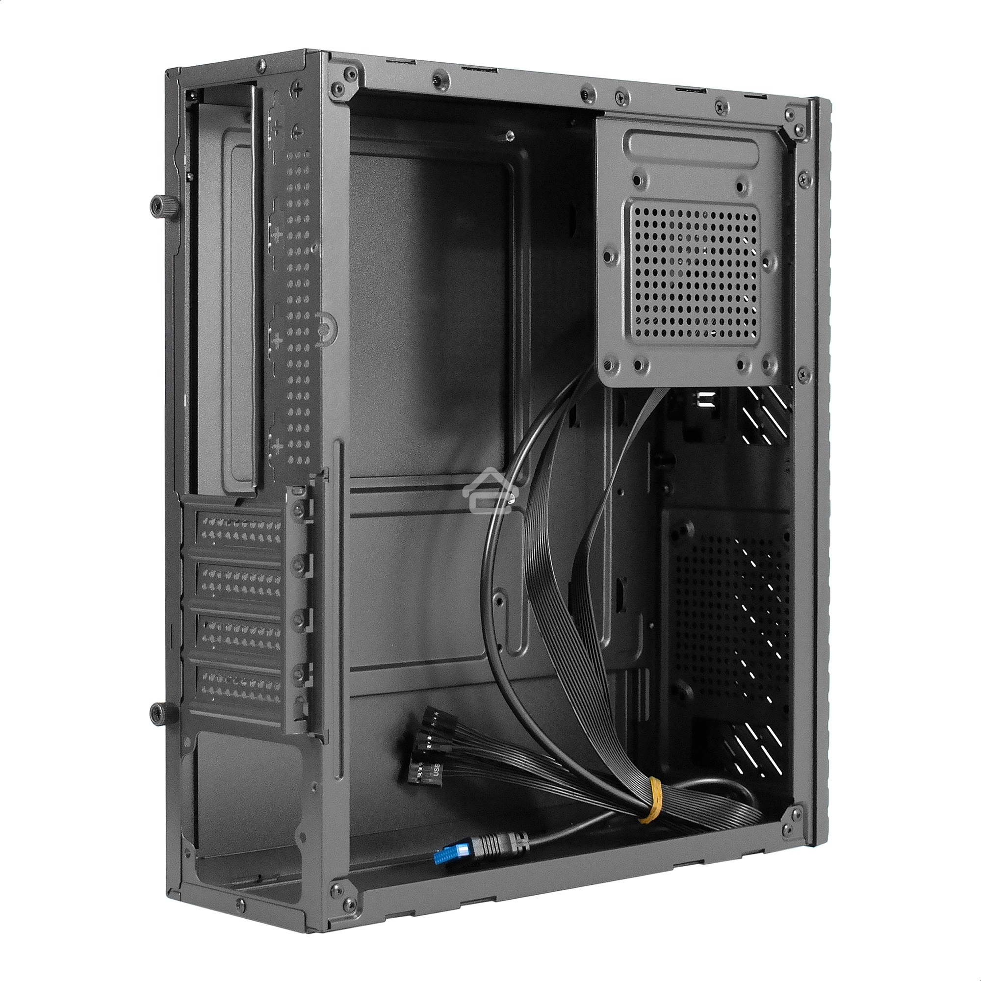Компьютерный корпус Desktop ExeGate MI-302U (mATX/mini-ITX, без БП, 1*USB+1*USB3.0, HD аудио, черный)