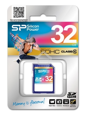Флеш карта SDHC 32Gb Class10 Silicon Power SP032GBSDH010V10 w/o adapter