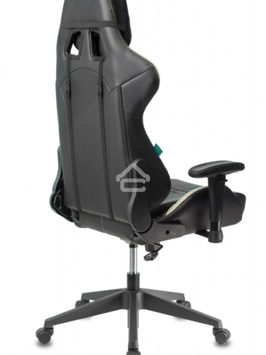 Кресло игровое Бюрократ VIKING 5 AERO WHITE черный/белый искусственная кожа