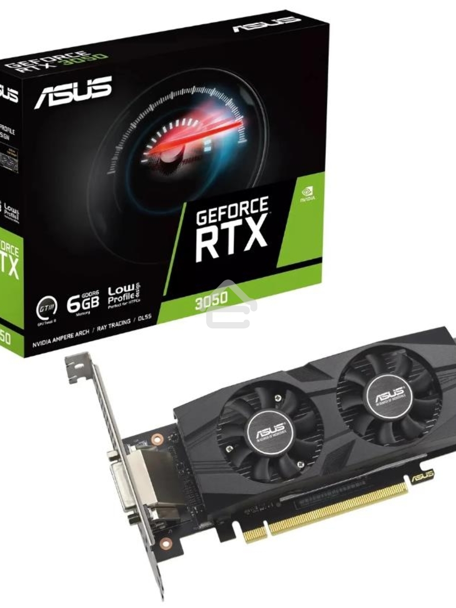 Видеокарта ASUS RTX3050 6GB RTX3050-O6G-LP-BRK PCIE16 RTX3050,DVI,HDMI,DP,6G,D6