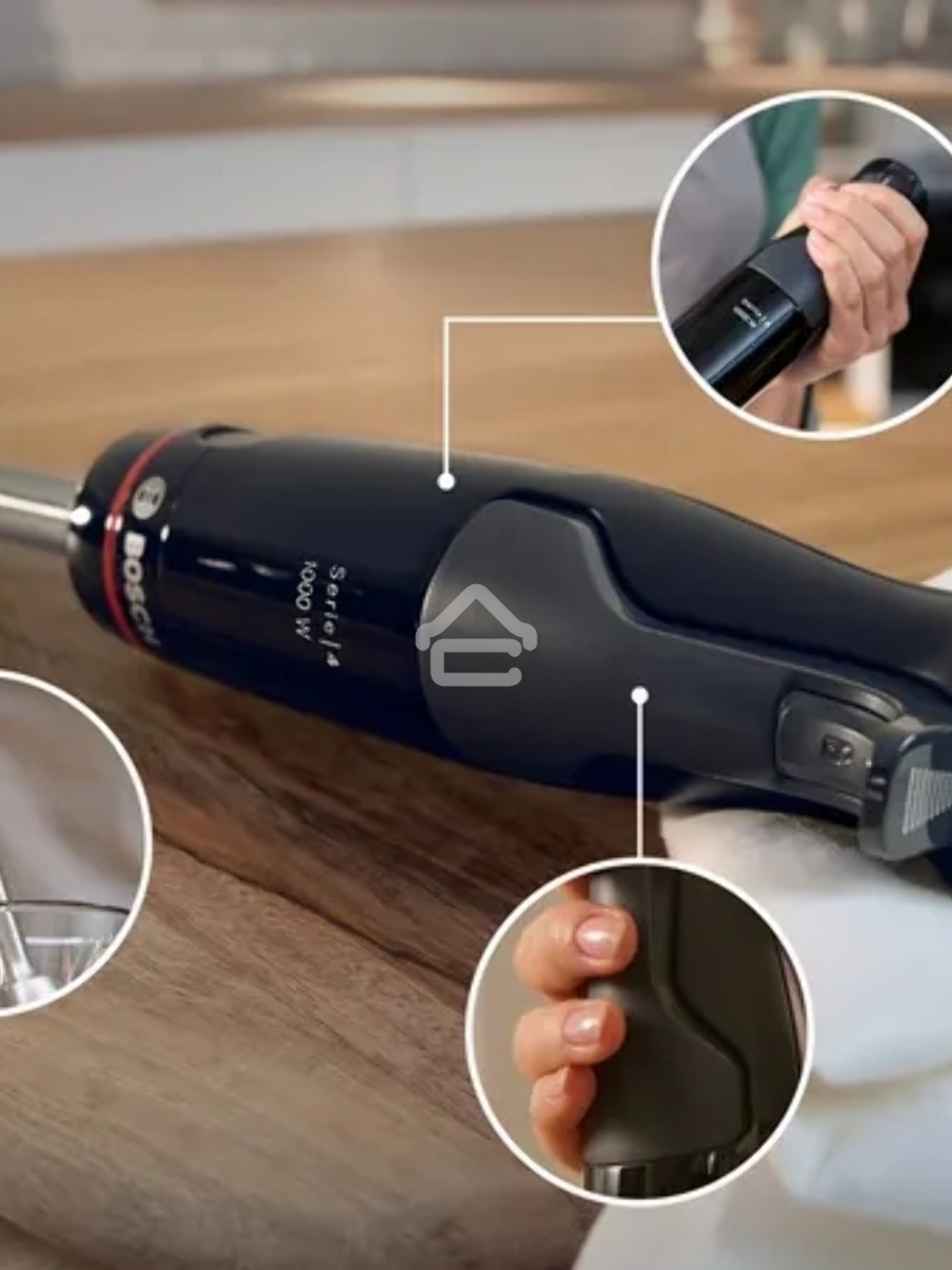 Блендер погружной Bosch MSM4B621, 1000Вт, черный