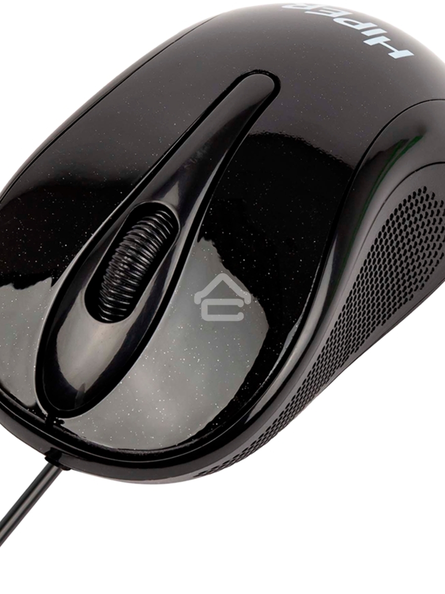 Мышь проводная HIPER HOM-031 черный, 1000 dpi, USB, кнопки - 3