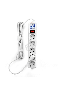 Сетевой фильтр Powercube SPG-B-15-WHITE 5м (5 розеток) белый (коробка)