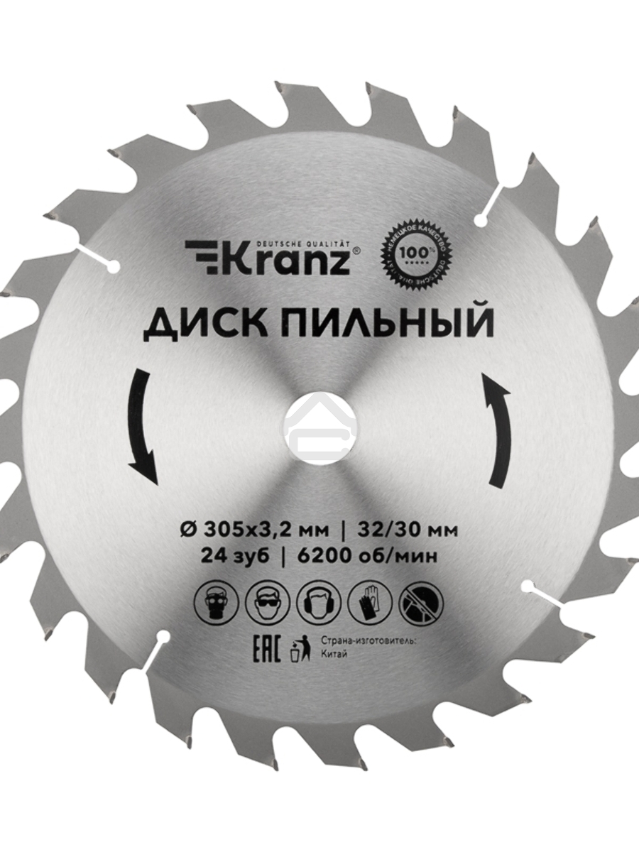Диск пильный 305 мм х 24 зуб х 32/30 мм Kranz