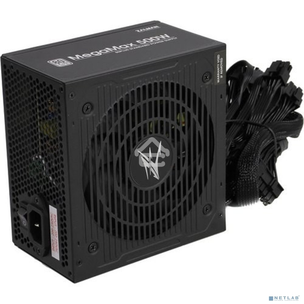Блок питания Zalman ZM500-TXII V2 retail, 500Вт, 80 PLUS, 120мм, черный