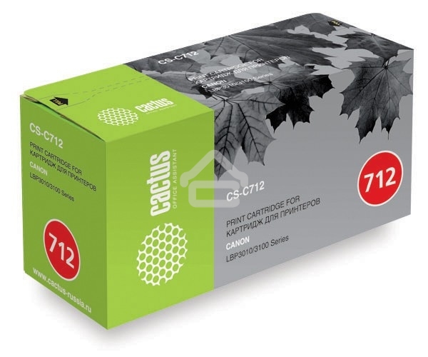 Картридж лазерный Cactus CS-C712S черный (1500 стр.) для Canon LBP-3010/LBP-3100