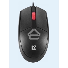 Мышь проводная Defender Delta MM-523 черный, 1000 dpi, USB, кнопки - 3