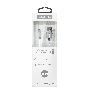 Кабель Qumo, MFI С48, USB-Apple 8 pin, 0,15м, 5В, 2,4A, 12Вт, опл. нейлон, кон металл, серебро
