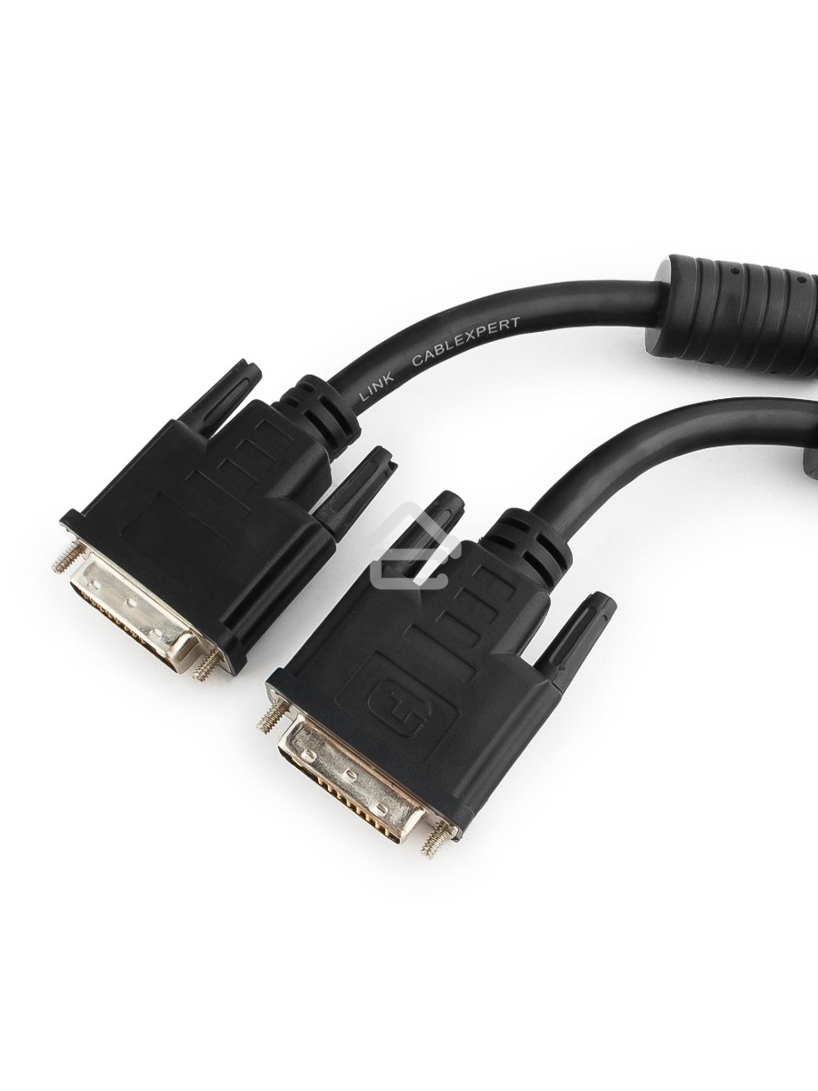 Кабель DVI-D dual link Gembird/Cablexpert CC-DVI2-BK-15, 25M/25M, 4.5м, черный, экран, феррит.кольца, пакет
