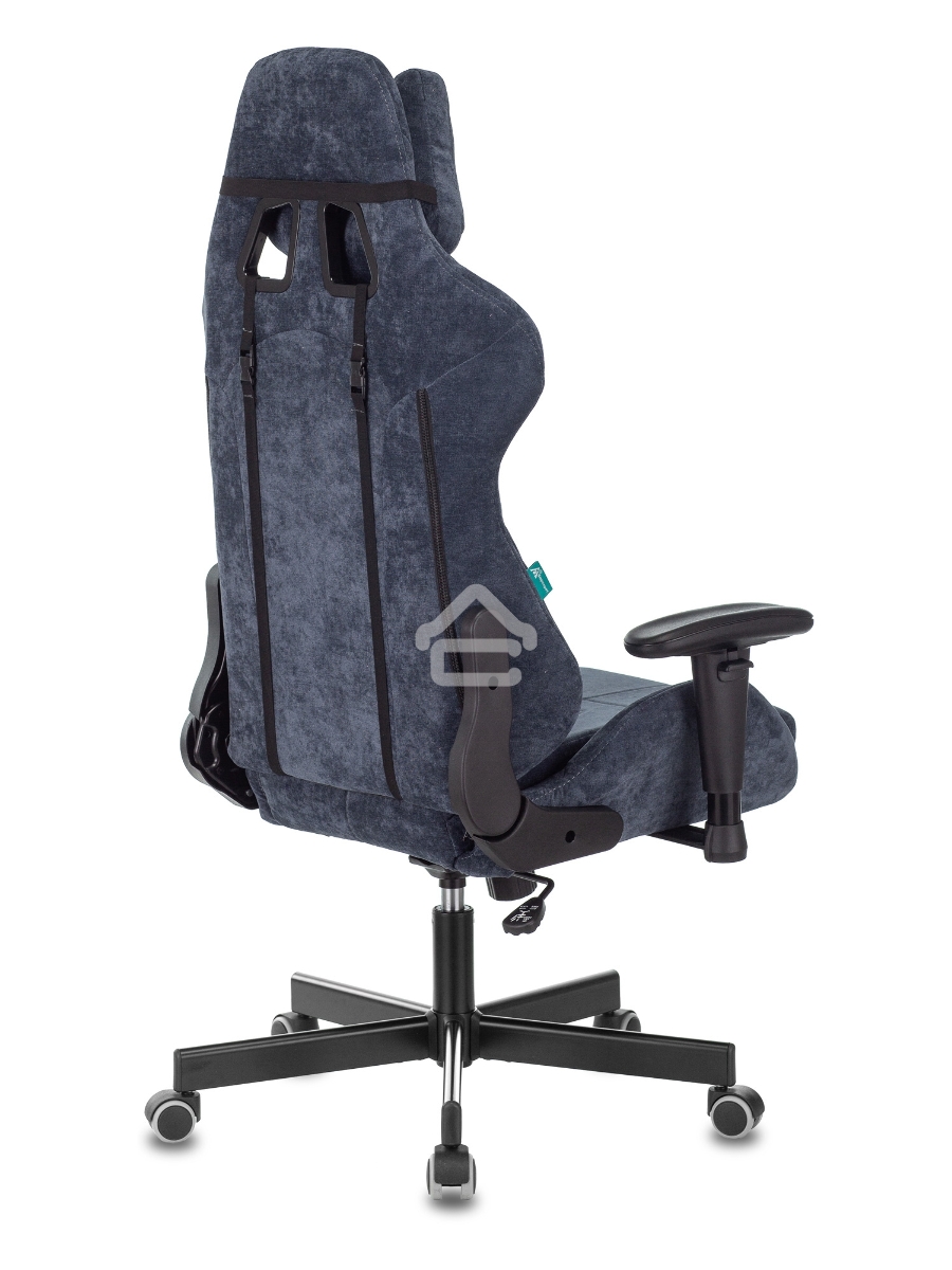 Кресло игровое Бюрократ VIKING KNIGHT LT27 FABRIC синий крестовина металл/пластик