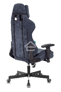 Кресло игровое Бюрократ VIKING KNIGHT LT27 FABRIC синий крестовина металл/пластик
