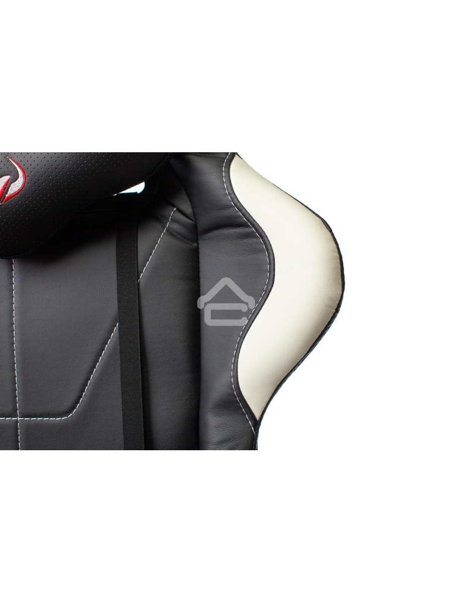 Кресло игровое Бюрократ VIKING 5 AERO WHITE черный/белый искусственная кожа