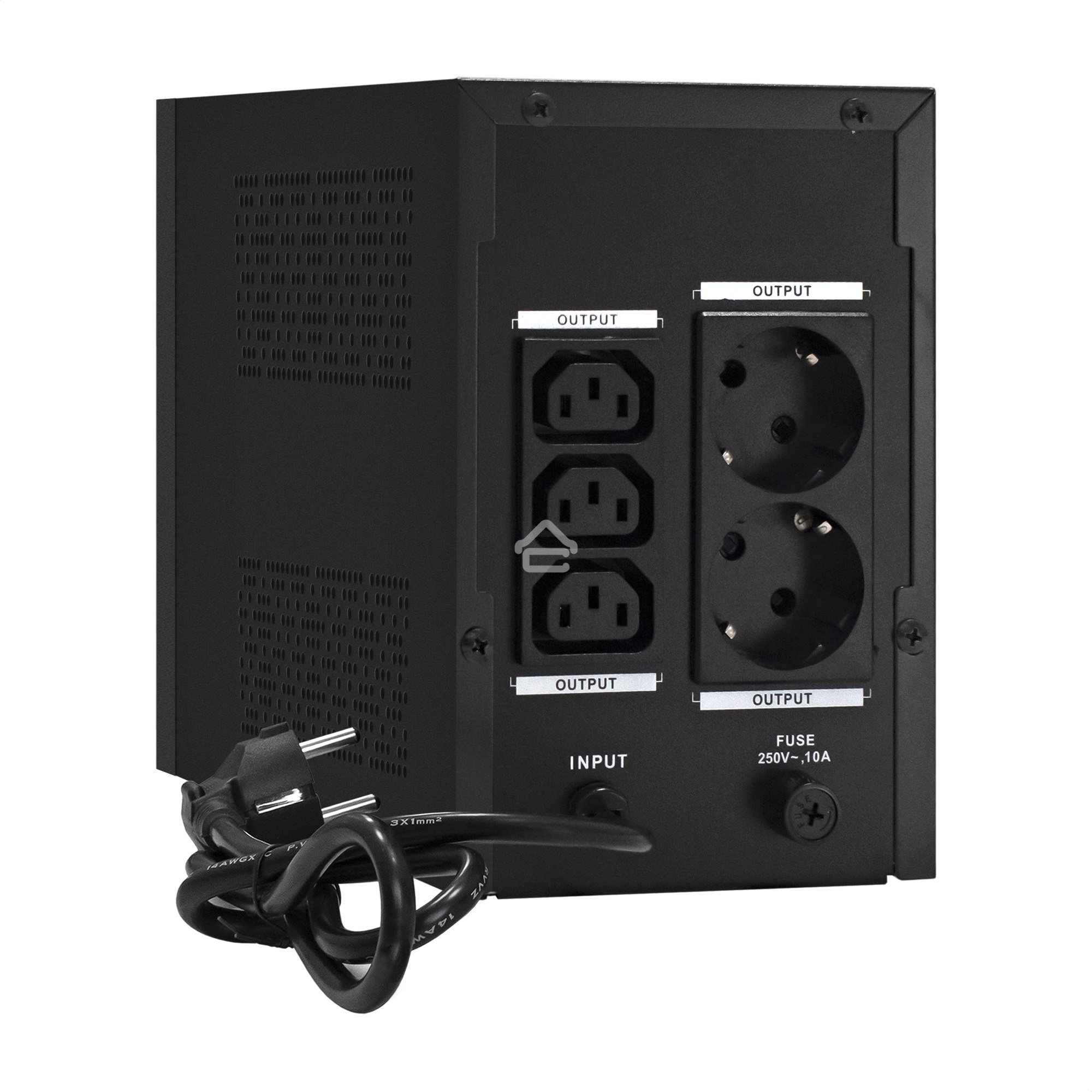 Источник бесперебойного питания ExeGate SpecialPro UNB-1200.LED.AVR.2SH.3C13 <1200VA/750W, LED, AVR, 2*Schuko+3*C13, съемн.кабель, металлический корпус, Black>