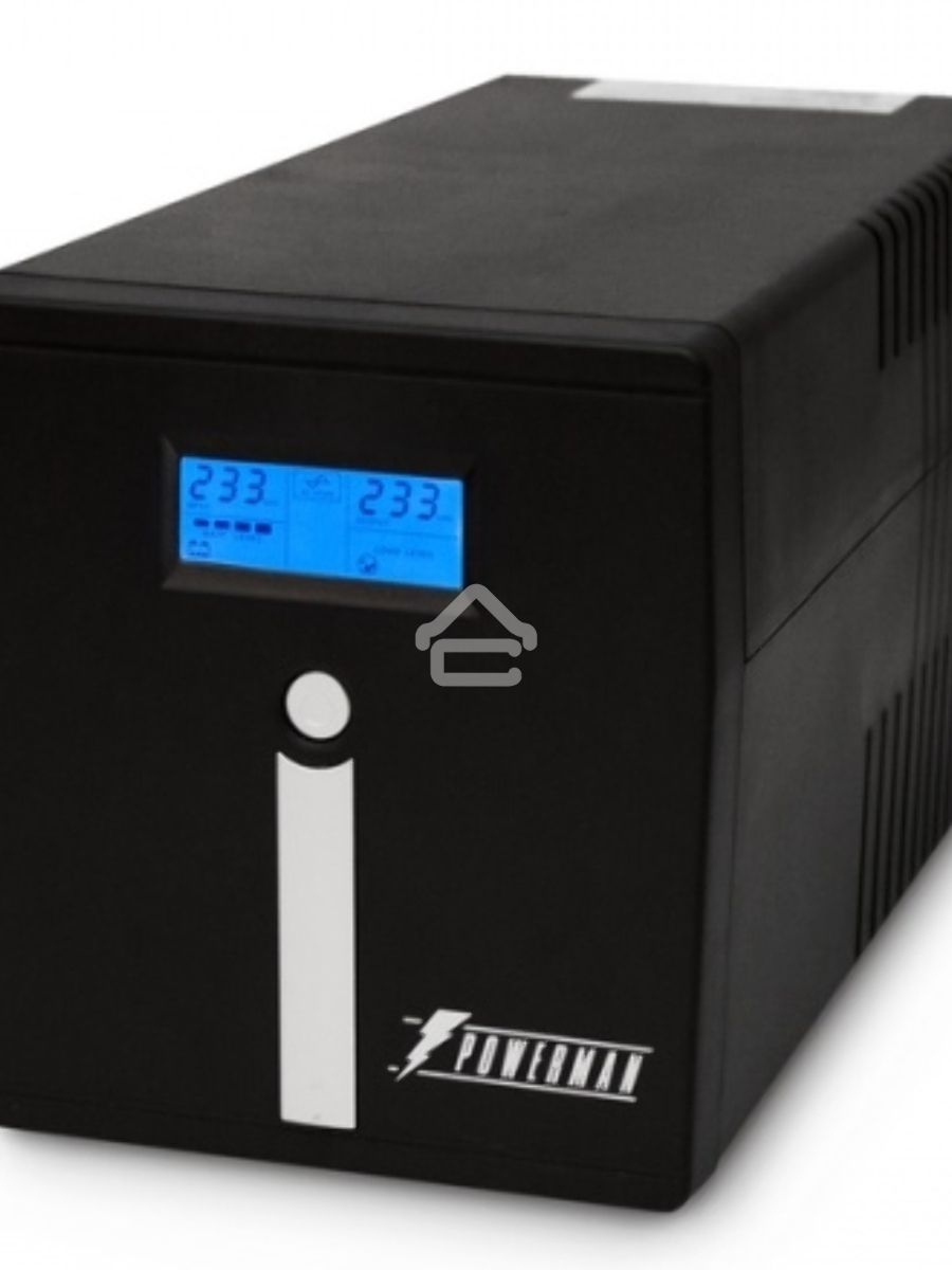 Источник бесперебойного питания Powerman Smart Sine 1500VA/1050W, 220V, Line-Interactive, LCD, Tower, Out: 4xShuko, Black*SmartSine1500