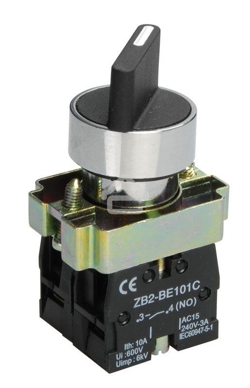 Переключатель LAY5-BD33 на 3 полож. черный I-O-II станд. ручка ИЭК BSW60-BD-3-K02