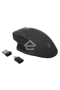 Мышь беспроводная Oklick 636LWC черный, 2400 dpi, радиоканал, USB/USB-C, кнопки - 6