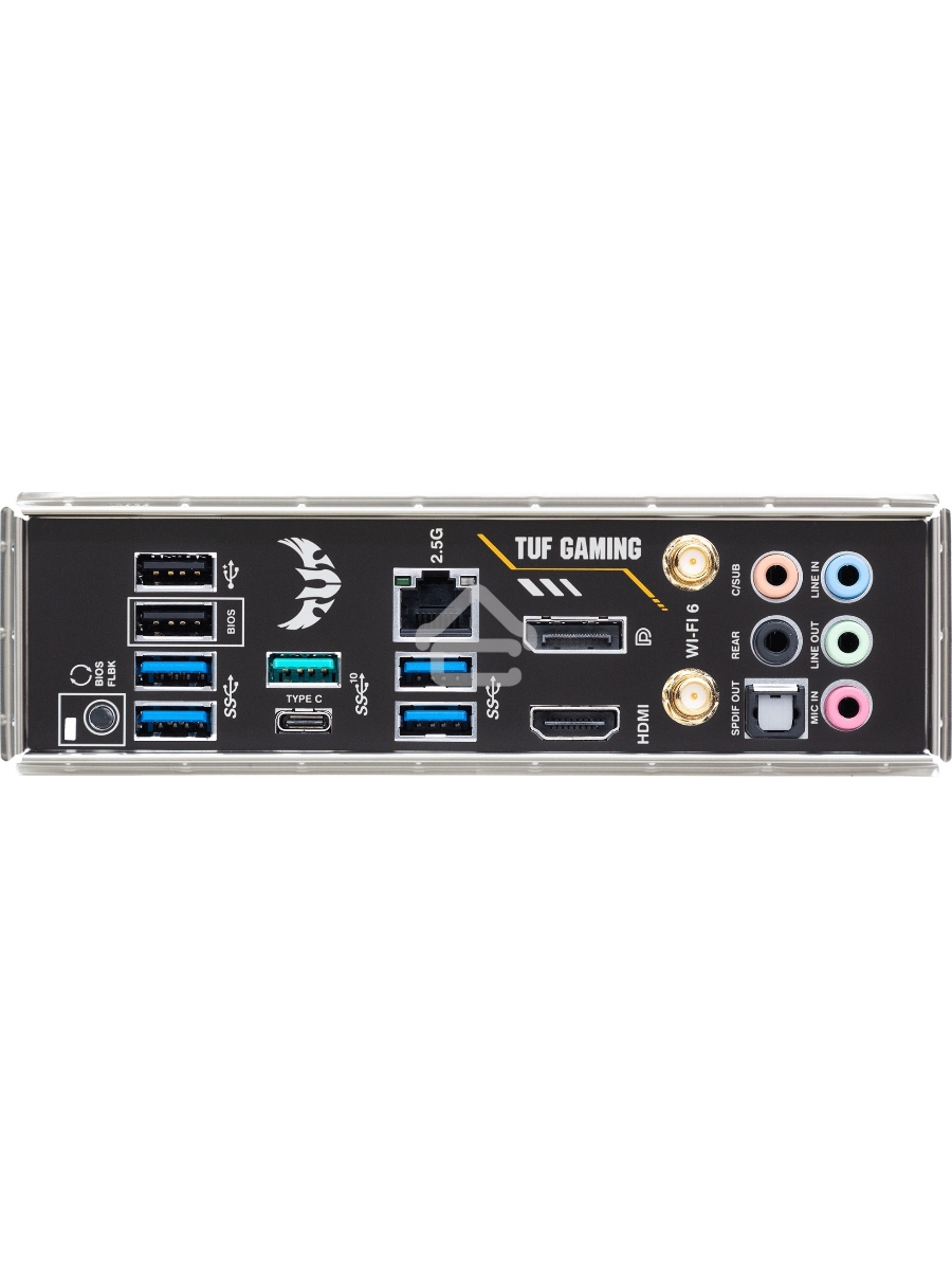 Материнская плата ASUS TUF GAMING B550-PLUS WIFI II, AM4, AMD B550, 4xDDR4, 6xSATA, 2xM.2, 1xPCI-E 3.0 x16, 1xPCI-E 4.0 x16, 3xPCI-E x1, 1xDP, 1xHDMI, 1x 2.5Gb LAN, 2xUSB-A 3.2 Gen 1, 1xUSB-A 3.2 Gen 2, 1xUSB-C 3.2 Gen 2, 3x3.5 мм, 7.1, ATX