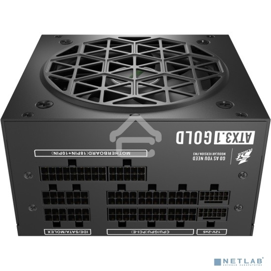 Блок питания 1STPLAYER NGDP Gold, 1000Вт, 80 PLUS Gold, 120мм, модульный, черный