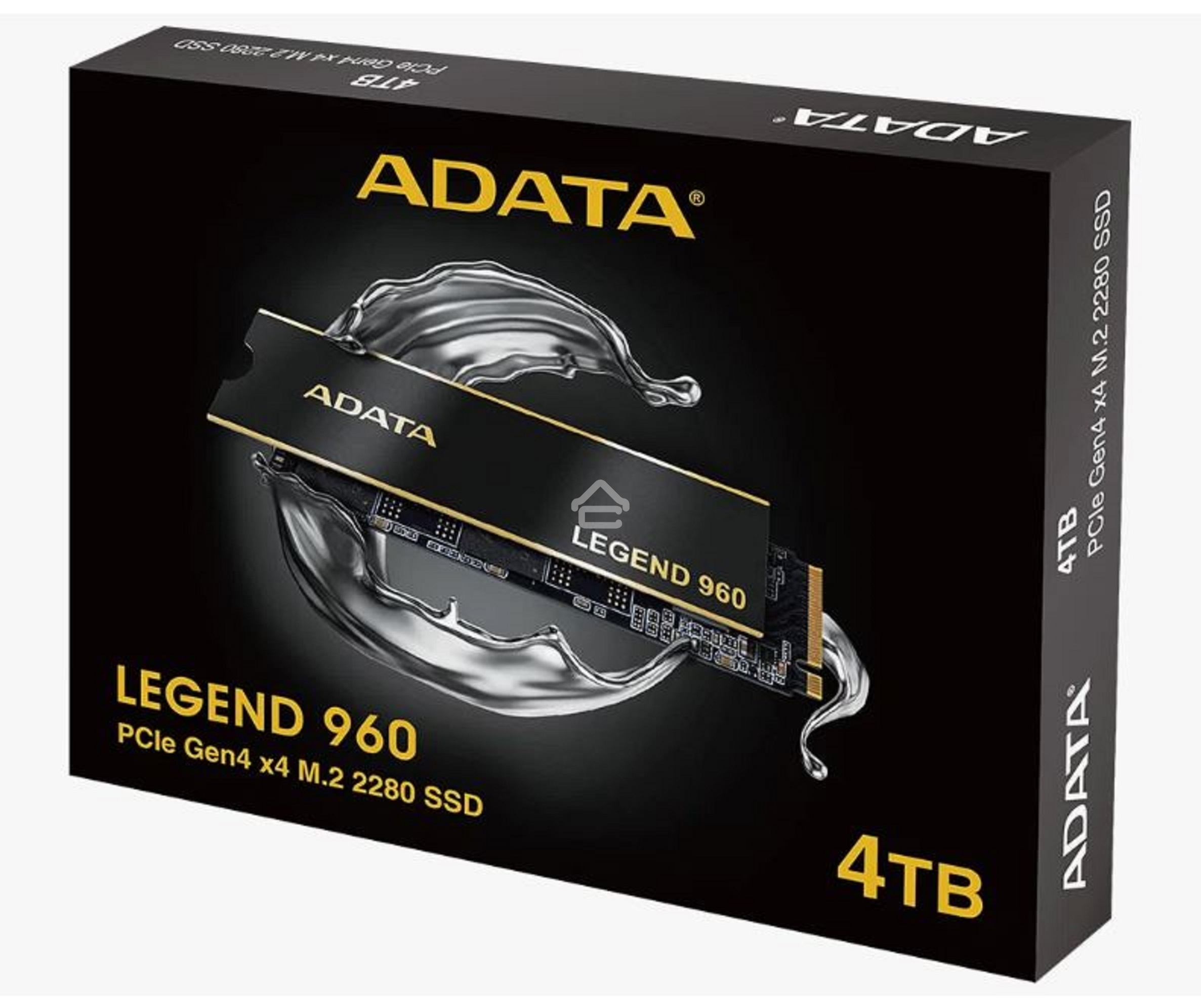 Накопитель SSD ADATA LEGEND 960, 4Tb, PCIe 4.0 x4, M.2 2280, NVMe, R/W 7400/6800, с радиатором