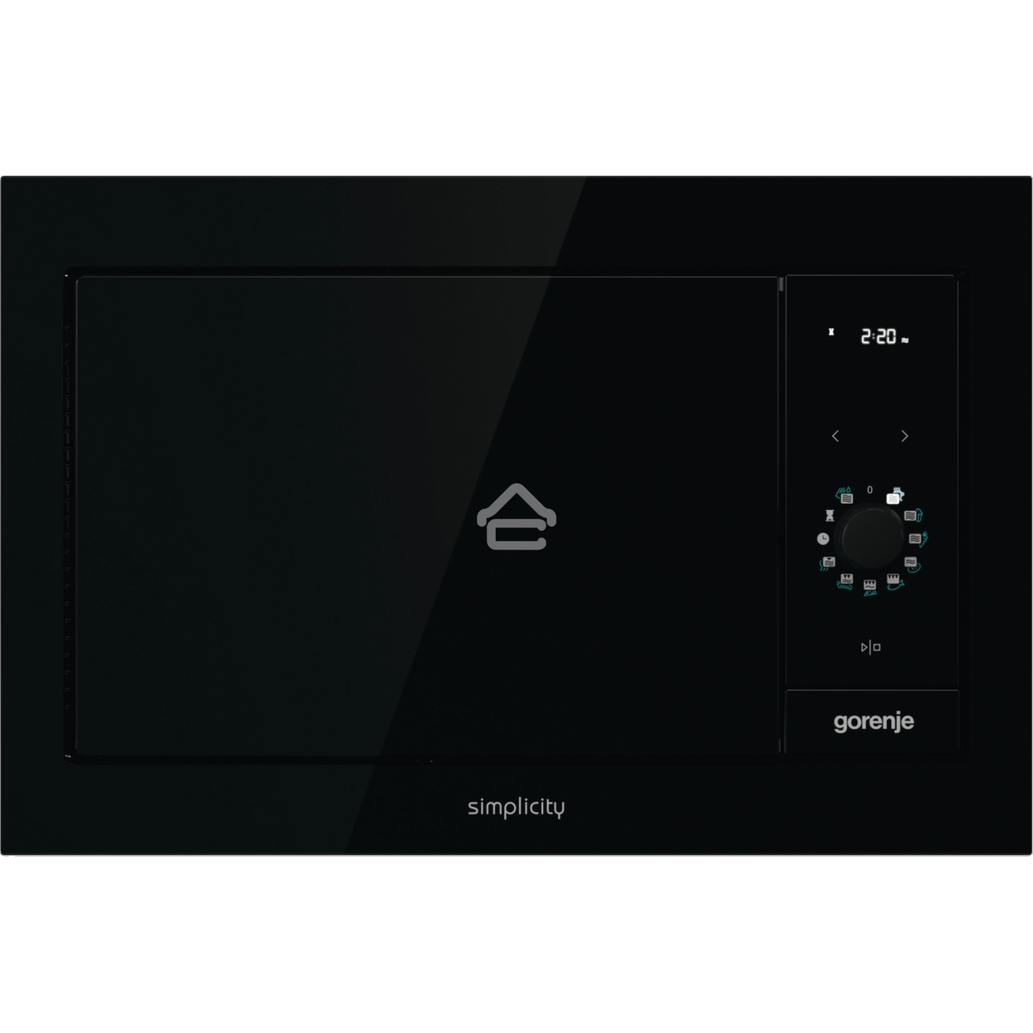 Встраиваемая микроволновая печь GORENJE BM235G1SYB черный 23 л, 900 Вт, переключатели - поворотный механизм/сенсор