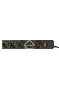 Сетевой фильтр PC Pet AP01006-1.8-BK 1.8м (5 розеток) черный