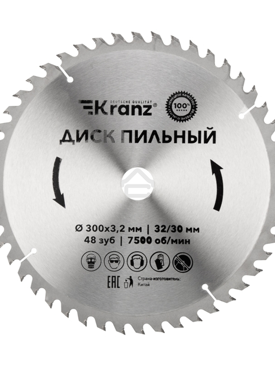 Диск пильный 300 мм х 48 зуб х 32/30 мм Kranz