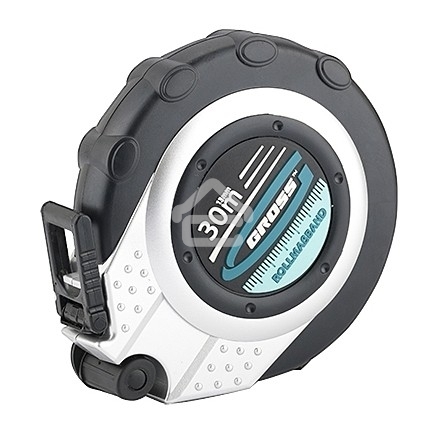 Рулетка геодезическая 30 м х 13 мм, закр. корп., металл. лента, нейлон Gross