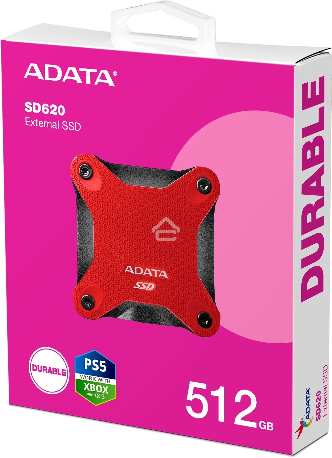 Внешний накопитель SSD 512GB A-DATA SD620, External, USB 3.2, [R/W -550/500 MB/s] красный