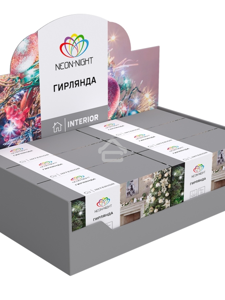 Гирлянда «Твинкл-Лайт» 10 м, прозрачный ПВХ, 80 LED, белое свечение NEON-NIGHT