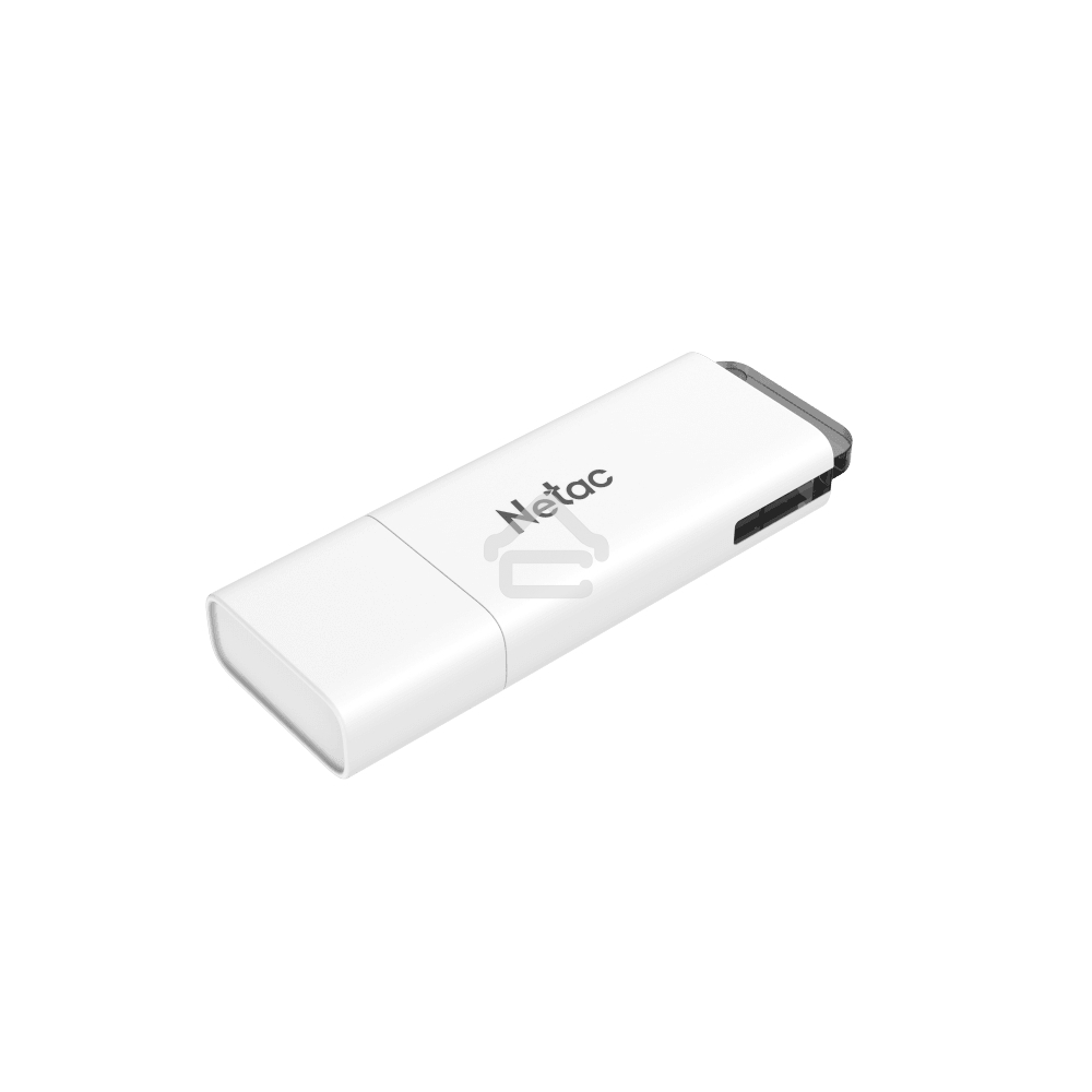 Флешка USB R/W R/W Netac U185, 64Gb, USB2.0, NT03U185N-064G-20WH, с колпачком, пластиковая белая