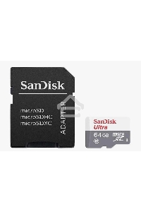 Флеш карта microSD 64GB SanDisk microSDXC Class 10 Ultra (SD адаптер) UHS-I 100MB/s