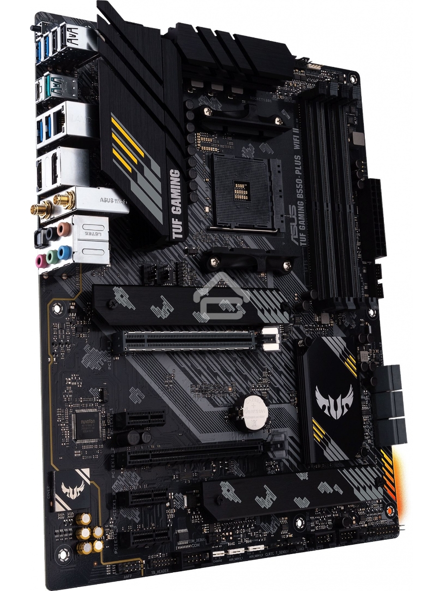 Материнская плата ASUS TUF GAMING B550-PLUS WIFI II, AM4, AMD B550, 4xDDR4, 6xSATA, 2xM.2, 1xPCI-E 3.0 x16, 1xPCI-E 4.0 x16, 3xPCI-E x1, 1xDP, 1xHDMI, 1x 2.5Gb LAN, 2xUSB-A 3.2 Gen 1, 1xUSB-A 3.2 Gen 2, 1xUSB-C 3.2 Gen 2, 3x3.5 мм, 7.1, ATX